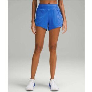 Lululemon Hotty Hot High-Rise Lined Running Short 4” Pipe Dream Blue Size 2